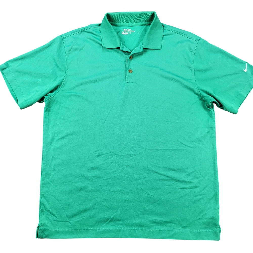 Nike Golf Tour‎ Performance Dri-FIT Polo Shirt Mens Large Green Short Sleeve